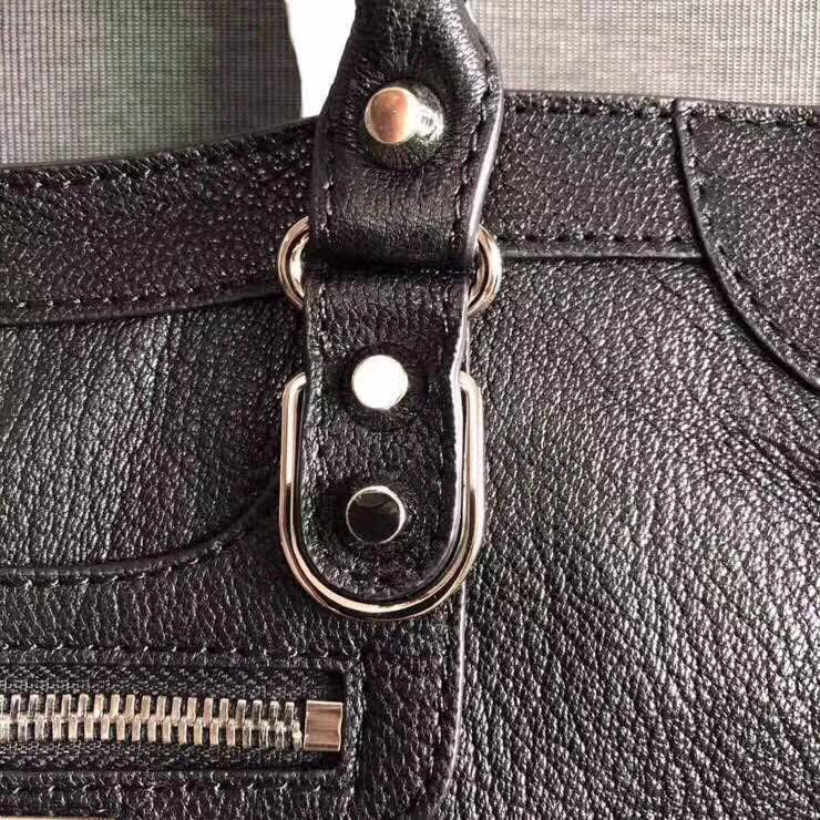 BALENCIAG巴黎世家 機車包 30cm 原版山羊皮配金邊 手提肩背斜挎包  BL1361